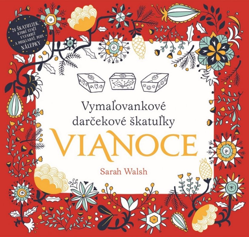 Vymaľovankové darčekové škatuľky: Vianoce