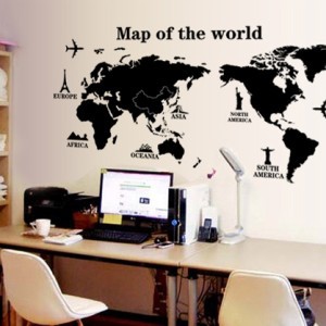 Samolepky na stenu - Mapa sveta